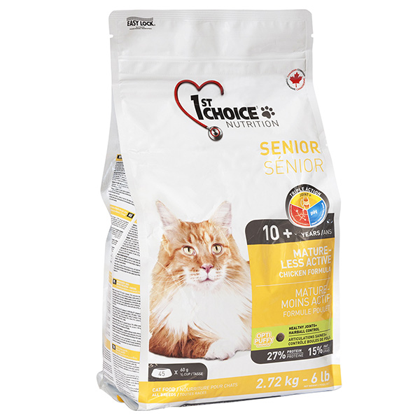 1st Choice Senior Mature Less Aktiv корм для пожилых и малоактивных кошек 2.72 кг (11115) 1st Choice Senior Mature Less Aktiv корм для пожилых и малоактивных кошек 2.72 кг (11115)